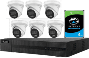 HIKVISION HILOOK KIT IK-6486TH-MM-P,6X6MP TURRET(T361H)+1X8CH NVR(NVR-108MH)+1x4TB HDD,3YR