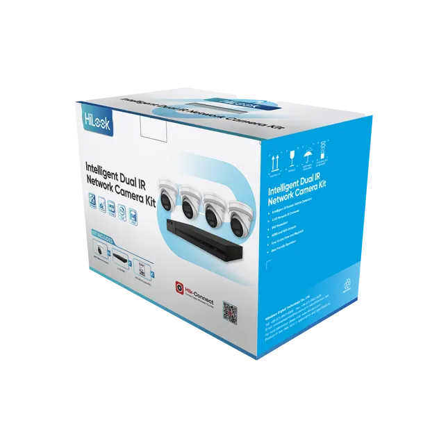 HiLook Hikvision KIT 2.8MM 4X6MP TURRET(T361H)+1X4CH NVR(NVR-104MH)