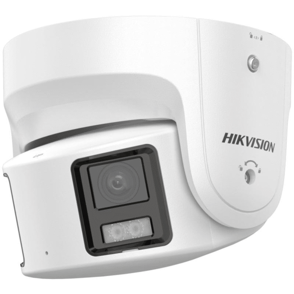 HIKVISION COLORVU 2CD2387G2P-LSU-SL 8MP DUAL LENS STROBE AUDIO TURRET, 4MM, IR 30M,MIC,3YR